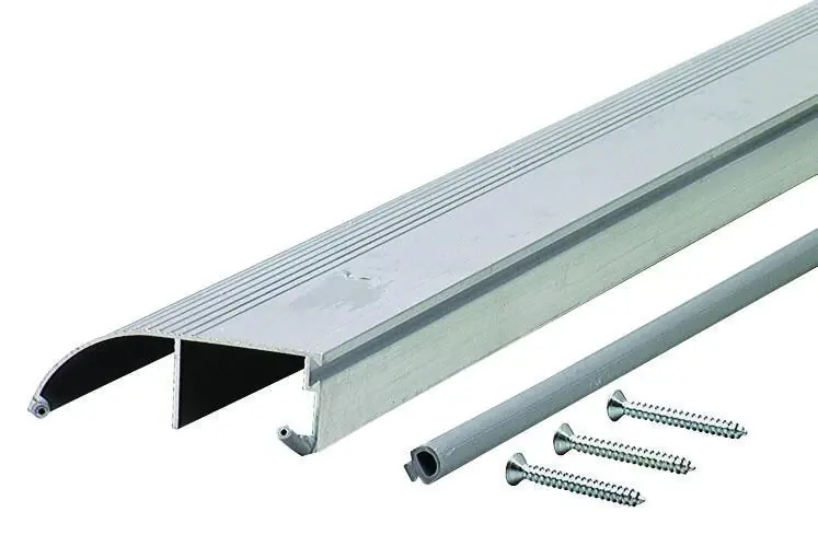 Xb100 Series 36" L X 3-3/8" W X 1" H Mill Aluminum Bumper Threshold