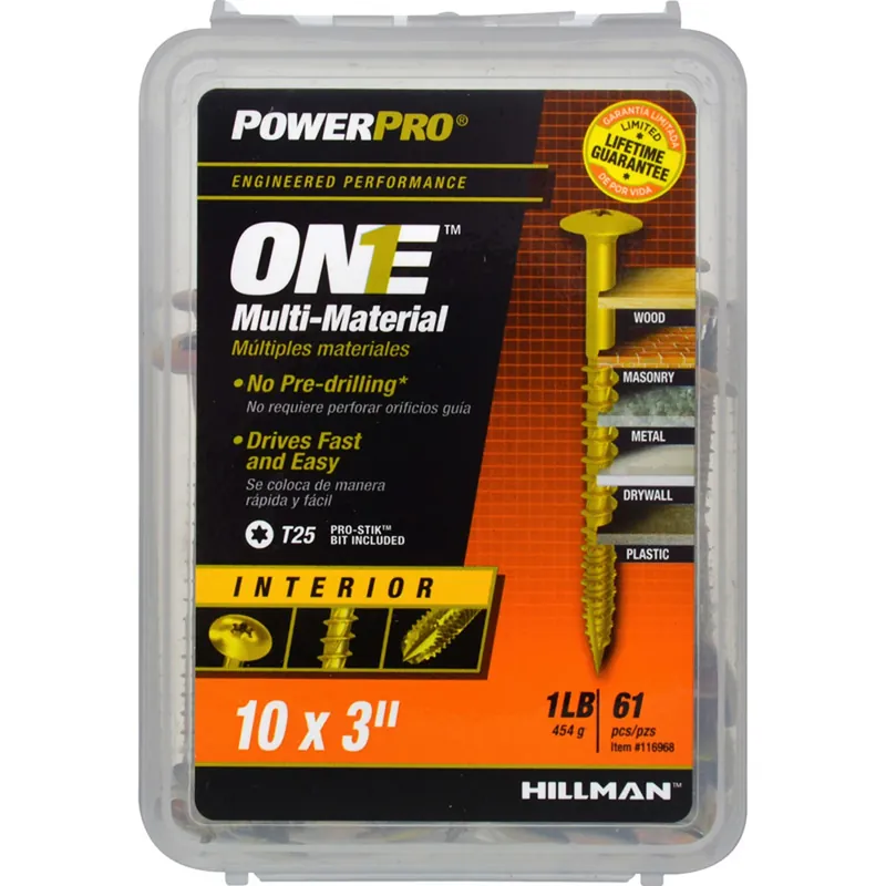 Power Pro No. 10 Ga. X 3 In. L Star Wafer Head Coarse Multi-material Screws