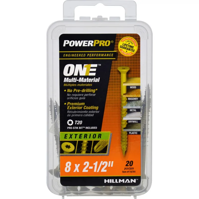 Power Pro No. 8 Ga. X 2-1/2 In. L Star Flat Head Coarse Multi-material Screws