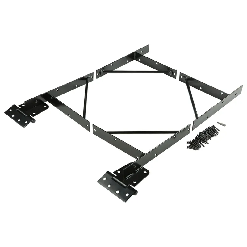 3.74 In. L Black Steel Anti-sag Gate Kit 1 Pk