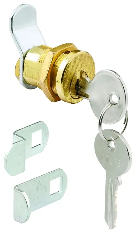 S 4648 Brass Plated Mailbox Lock With 3 Cams And 5-pin Tumbler