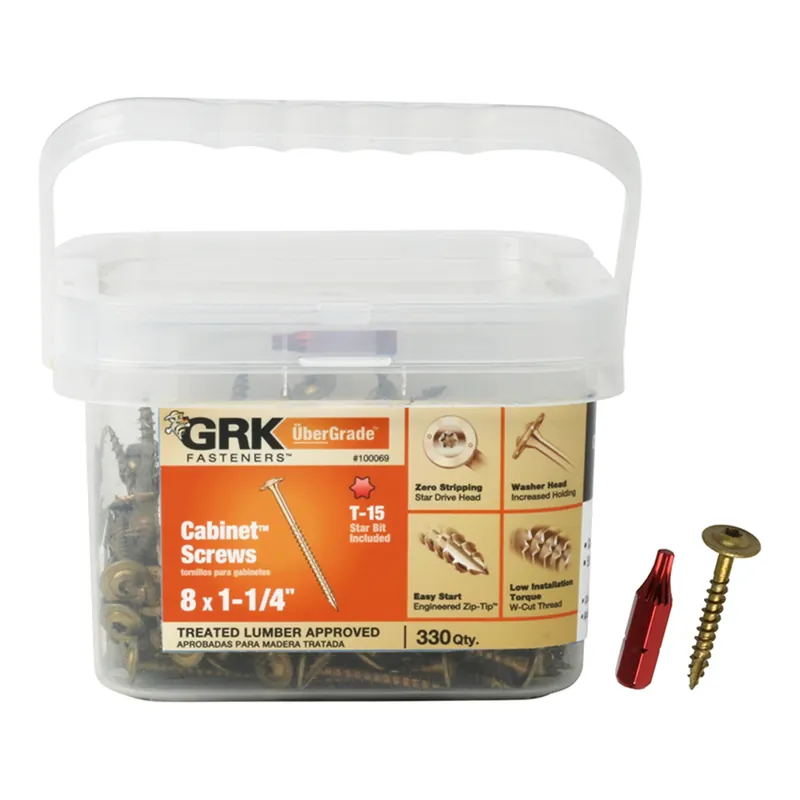 No. 8 X 1-1/4 In. L Star Climatek W-cut Cabinet Screws 330 Pk
