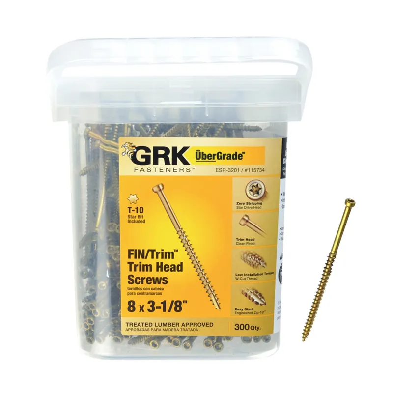 No. 8 In. X 3-1/8 In. L Star Trim Head W-cut Trim Screws