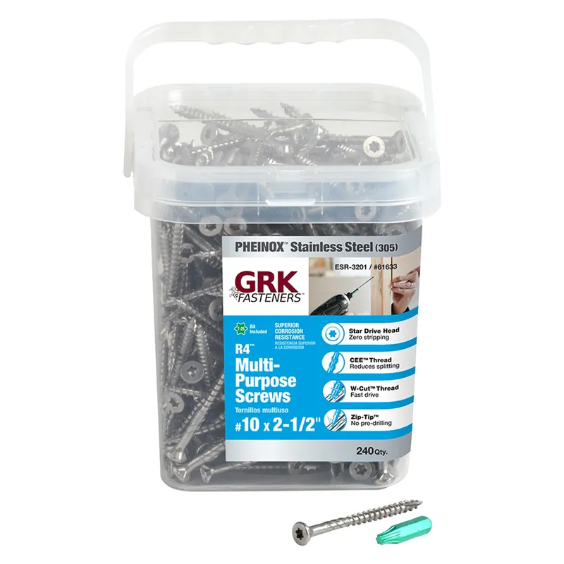 No. 10 In. X 2-1/2 In. L Star Flat Head W-cut Multi-purpose Screws