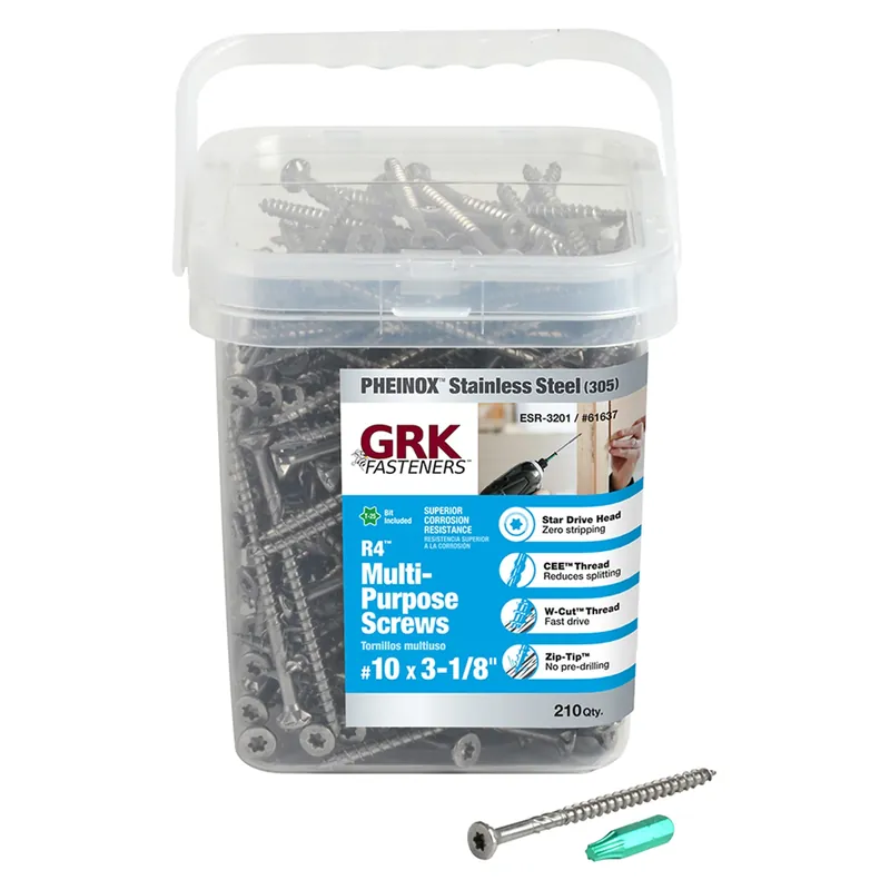 No. 10 In. X 3-1/8 In. L Star Flat Head W-cut Multi-purpose Screws