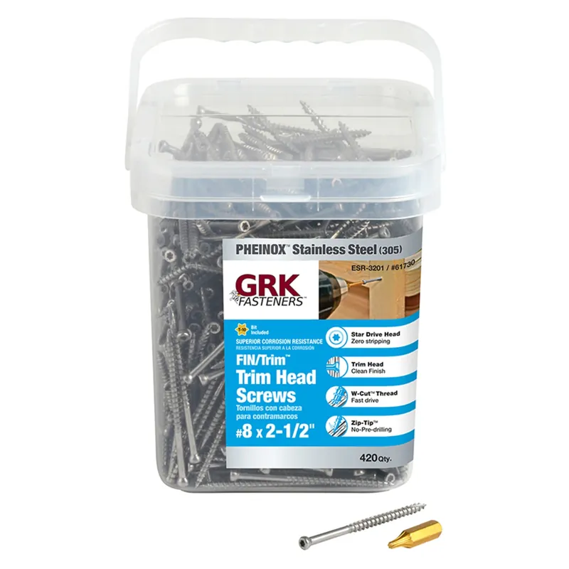 No. 8 In. X 2-1/2 In. L Star Trim Head W-cut Construction Screws