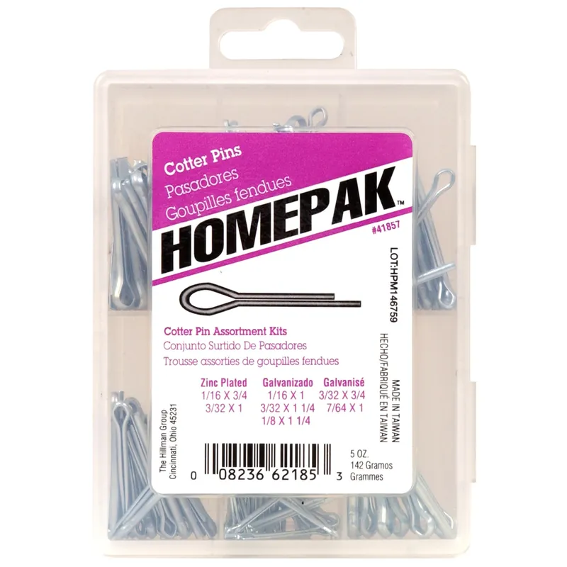 Utility Cotter Pin Kit 50 Lb Assorted Sizes Steel Zinc Plated
