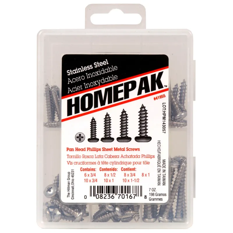 No. 6 Ga. Phillips Pan Head Sheet Metal Screw Kit