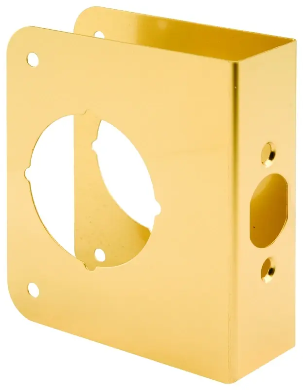 1-3/8 In. X 4-1/2 In. Brass Door Reinforcer With 2-3/8 In. Backset