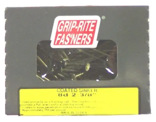8d 2-3/8 In. Coated Steel Sinker Nails, Smooth Shank, 1 Lb