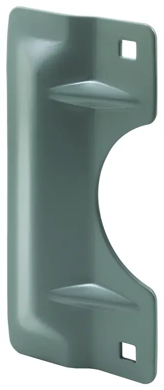 3 In. X 7 In. Gray Steel Latch Guard For Out-swinging Doors