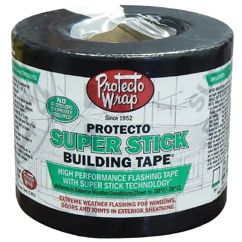 Super Stick 4 In. W X 75 Ft. L Synthetic Flashing Tape Black