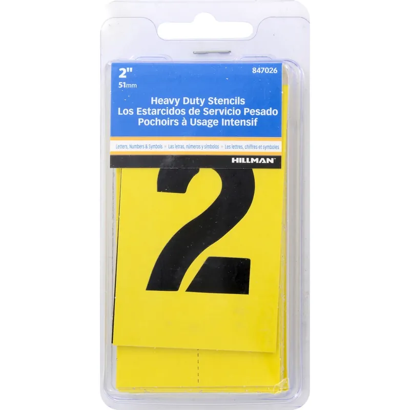 Stencil Set, 2-in. Letters And Numbers