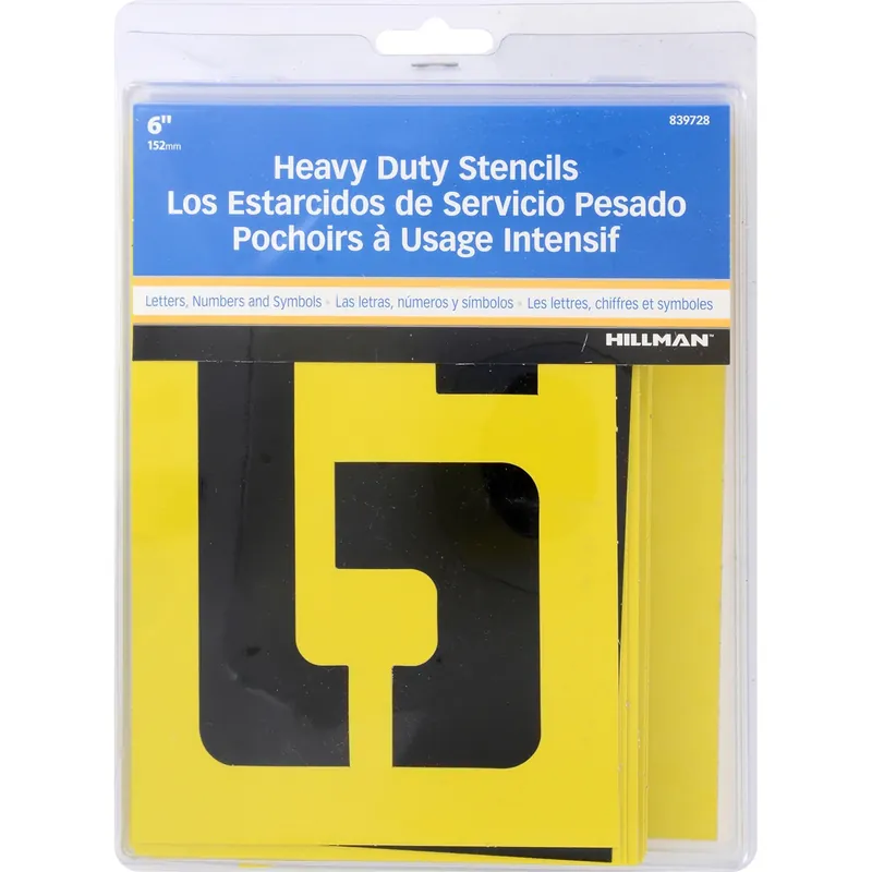 6 In. Card Stock Letter And Number Stencil Pack 6 Inch Stencil Set 36 Pk