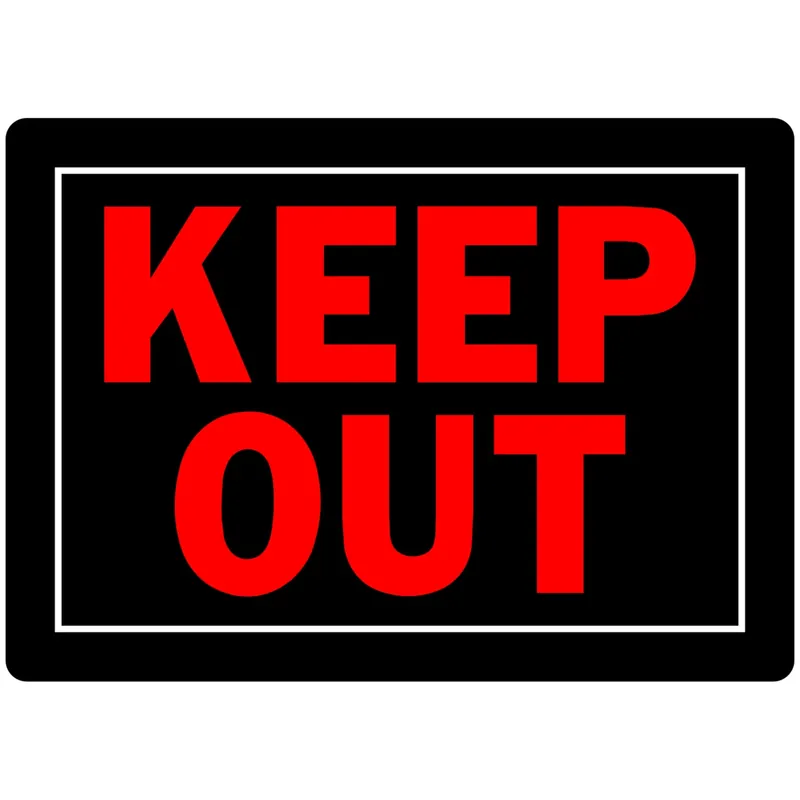 Keep Out Sign, 10 X 14-in.