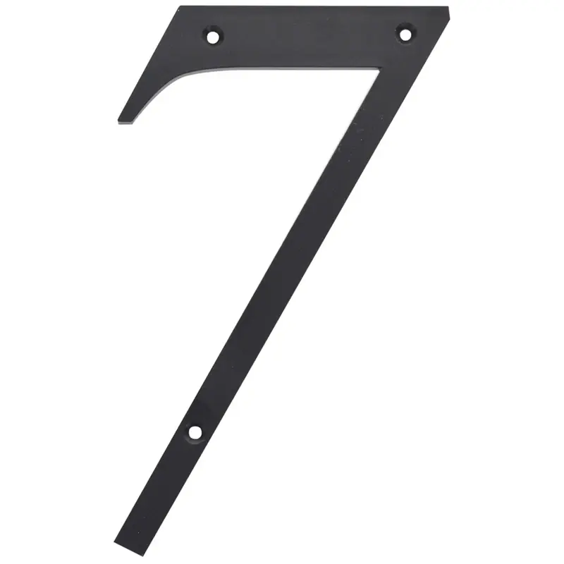 6 In. Reflective Black Plastic Nail-on Number 7 1 Pc