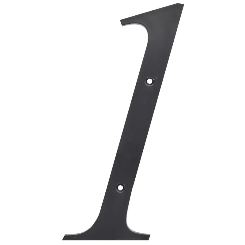 6 In. Reflective Black Plastic Nail-on Number 1 1 Pc
