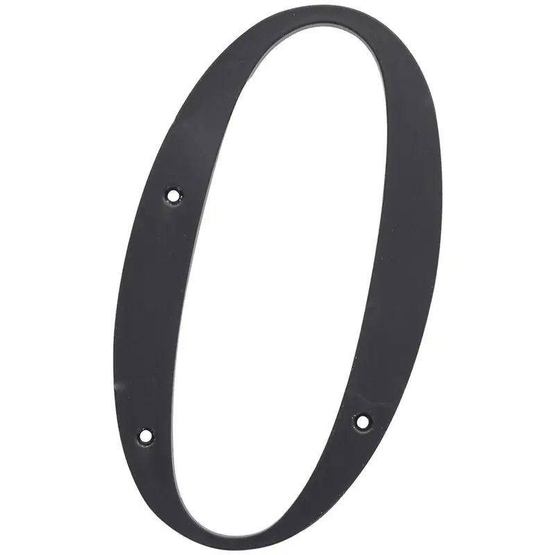 6 In. Reflective Black Plastic Nail-on Number 0 1 Pc