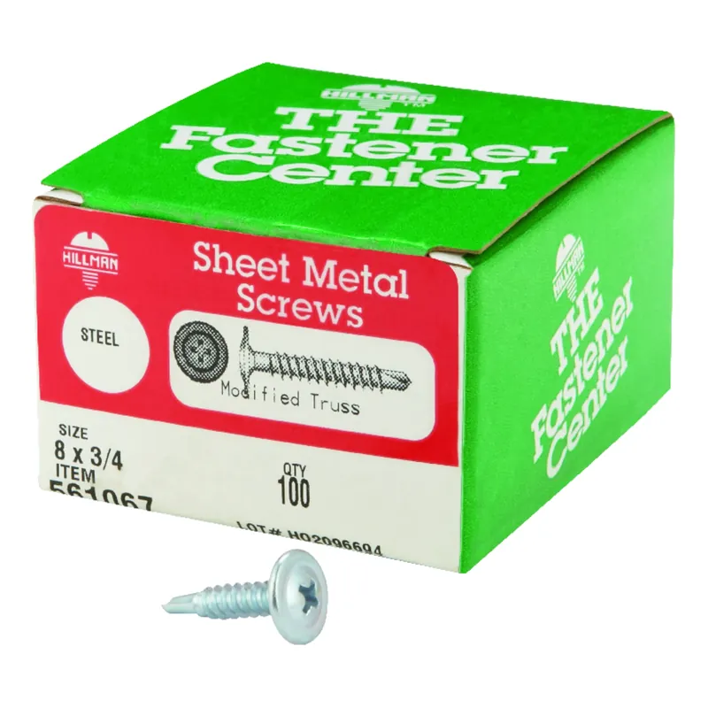 No. 8 Ga. X 3/4 In. L Phillips Truss Head Self-drilling Screws 100 Pk
