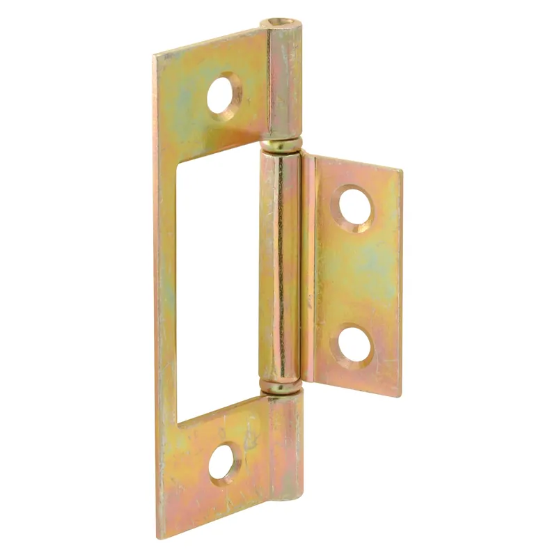 Prime-line 3 In. L Brass-plated Door Hinge 2 Pk