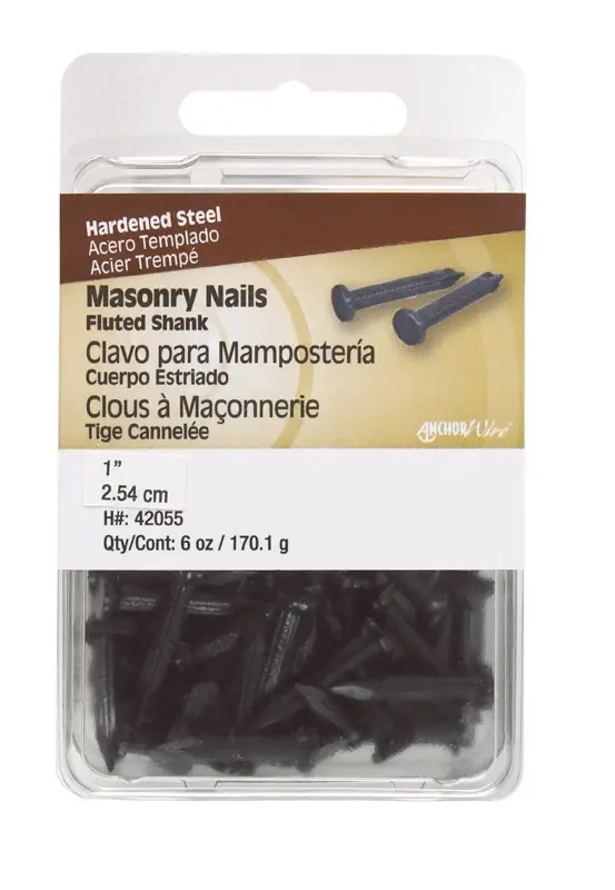 Anchor Wire 1 In. Masonry Bright Hardened Steel Nail Flat Head 6 Oz