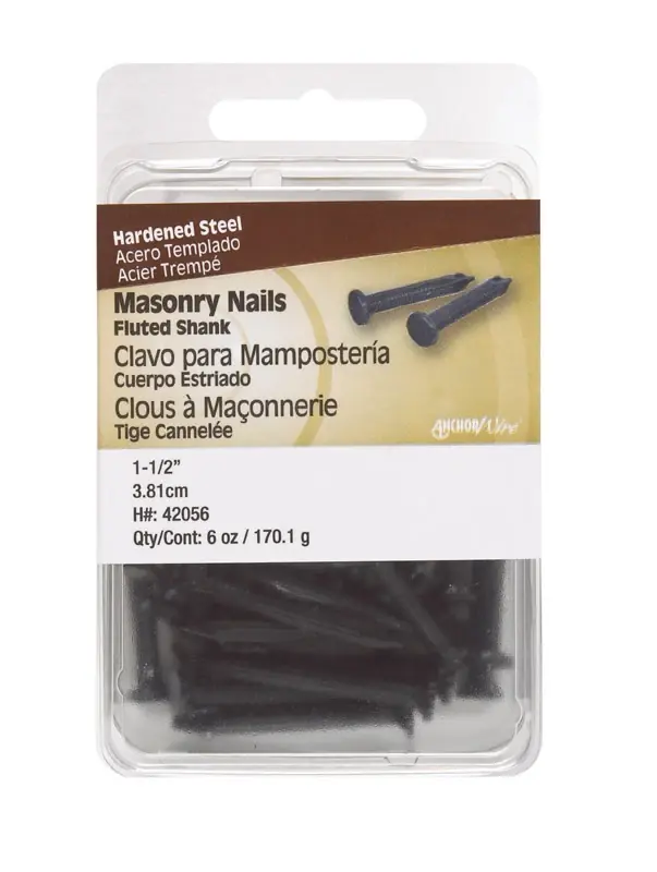 Anchor Wire 1-1/2 In. Masonry Bright Hardened Steel Nail Flat Head 6 Oz