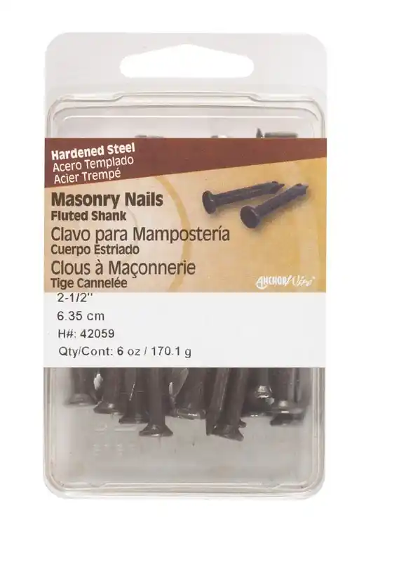 Anchor Wire 2-1/2 In. Masonry Bright Hardened Steel Nail Flat Head 6 Oz