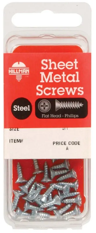 No. 6 Ga. X 1-1/2 In. L Phillips Flat Head Sheet Metal Screws 1 Pk