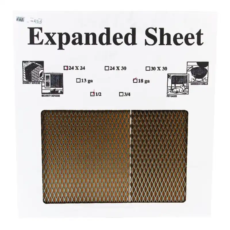 Diamond Metal Sheet, 18 Gauge, 1/2 X 24 X 24 In.
