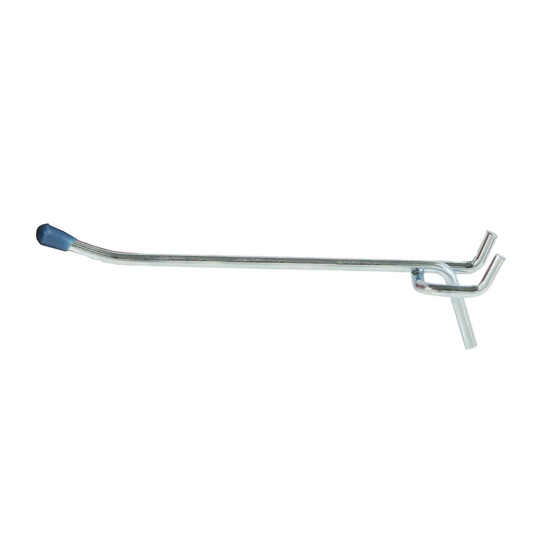 Zinc Plated Silver Steel 6 In. Peg Hooks 3 Pk