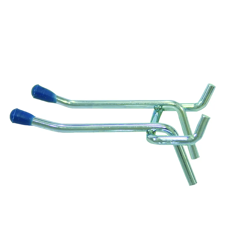 Zinc Plated Silver Steel 4 In. Peg Hooks 2 Pk