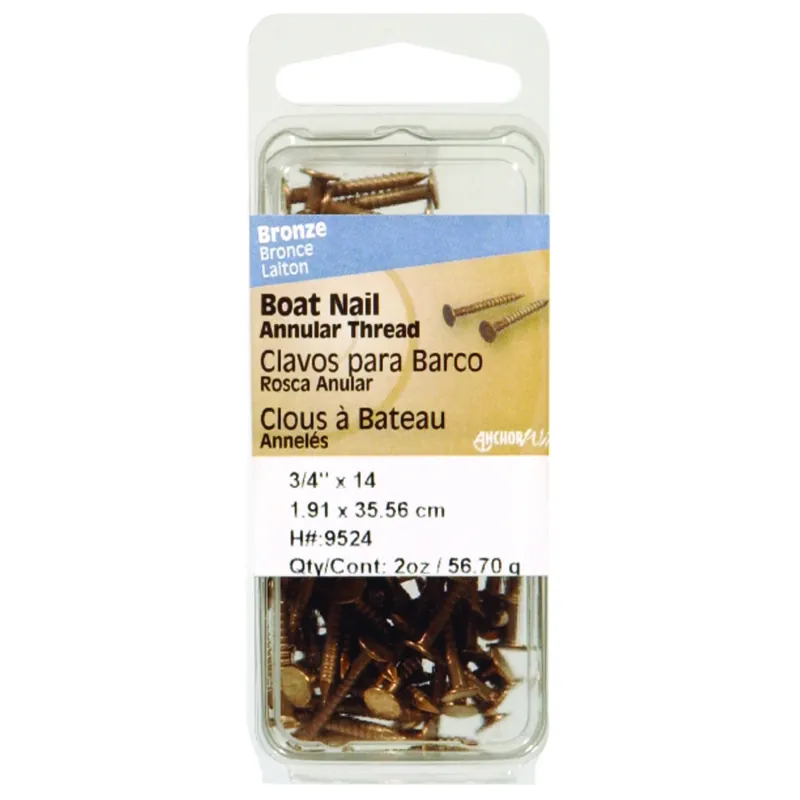 Anchor Wire 1 In. Boat Bronze Steel Nail Flat Head 2 Oz