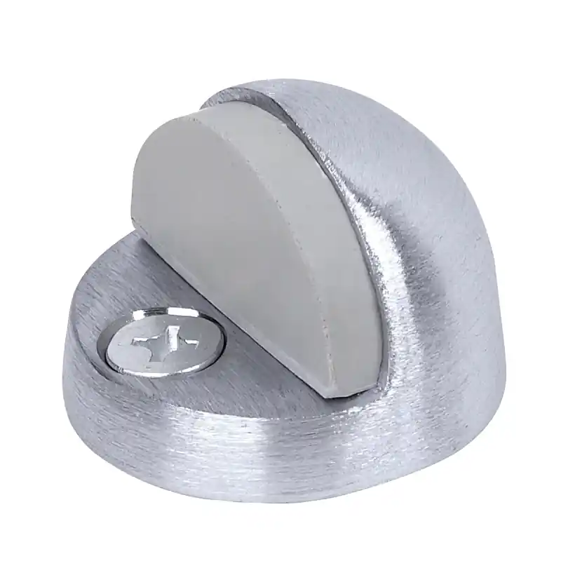 Large Chrome Brass Doorstop