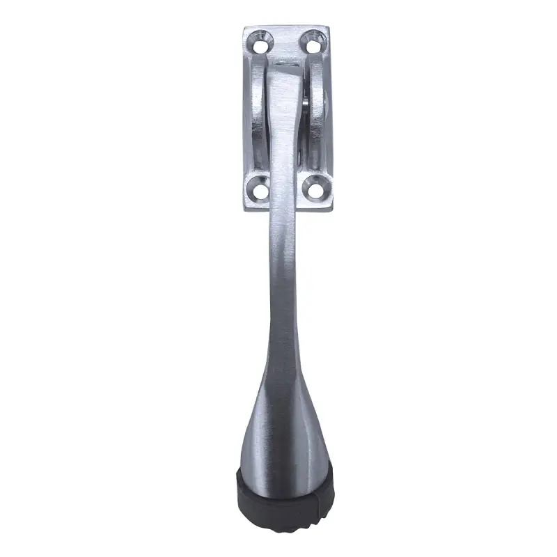 Door Holder, Die-cast Brass, 4 In.