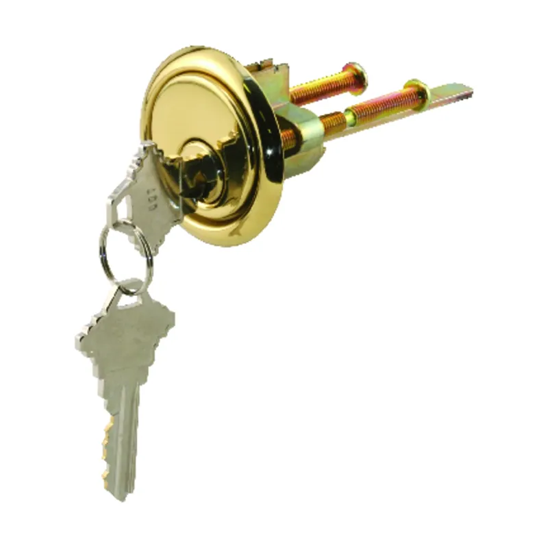 5-pin Brass Diecast Rim Cylinder Lock With Trim Ring, 9.25 In. L