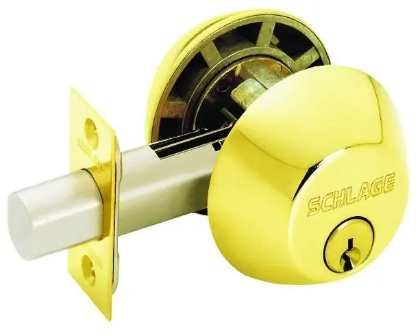 Double-cylinder Deadbolt Lock, Bright Brass