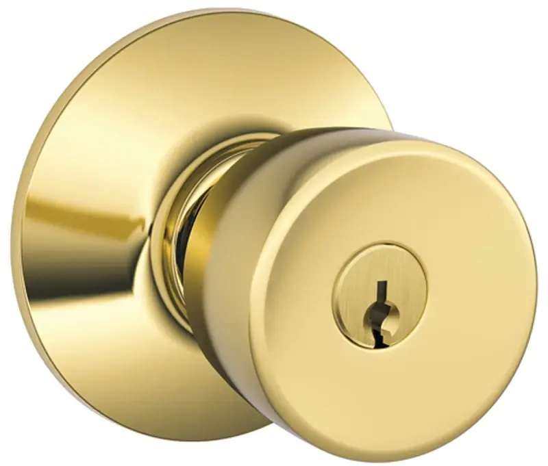 Bright Brass Bell Design Entry Lockset