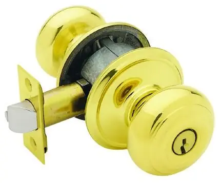 Bright Brass Georgian Design Entry Lockset