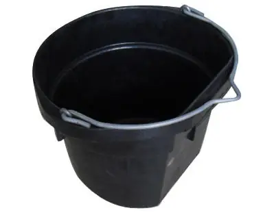 Flat Bucket, Rubber, 18-qts.