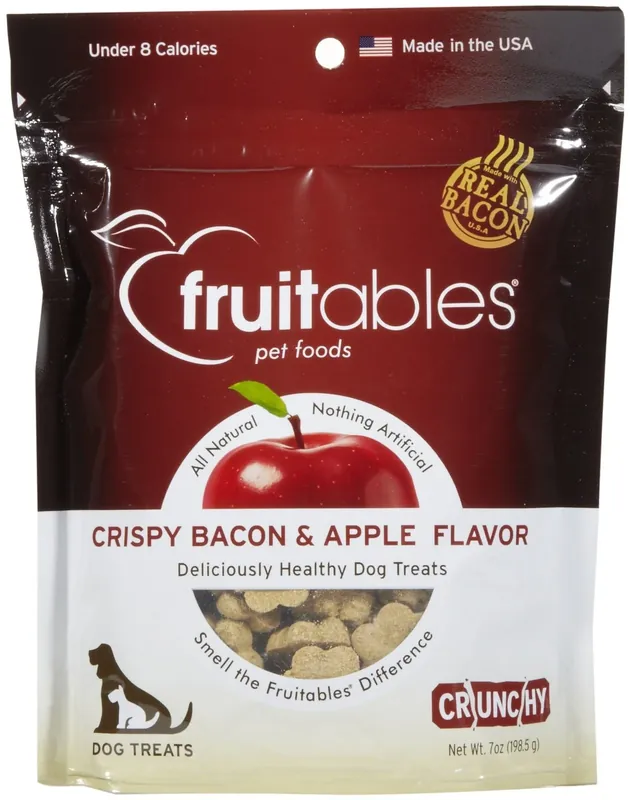 Crispy Bacon & Apple Natural Dog Treats, 7 Oz Pouch