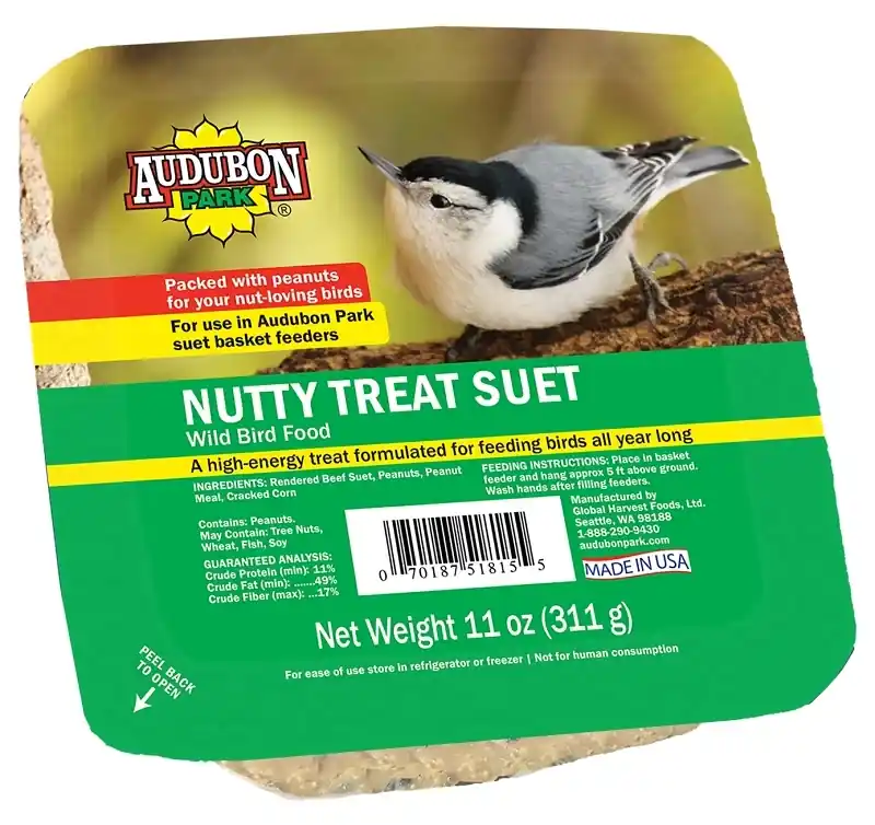 Nutty Treat Suet Cake 11 Oz - High-energy Bird Food