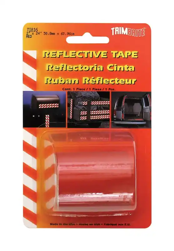 Trim Brite 2 In. W X 24 In. L Red Reflective Tape 1 Pk