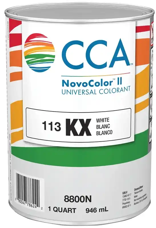 Novocolor Ii Paint Colorant, White, 1 Quart - No Voc Universal Tint