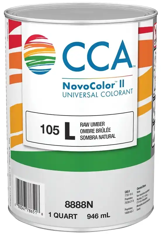 Novocolor Ii Paint Colorant, Raw Umber, 1 Quart - No Voc
