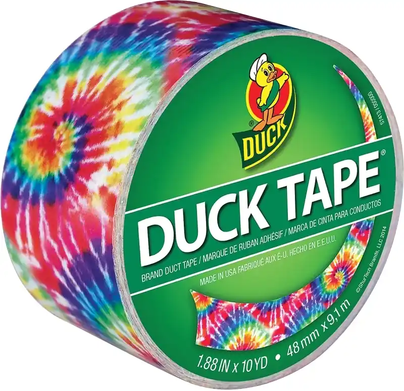 1.88 In. W X 10 Yd L Multicolored Love Tie Dye Duct Tape