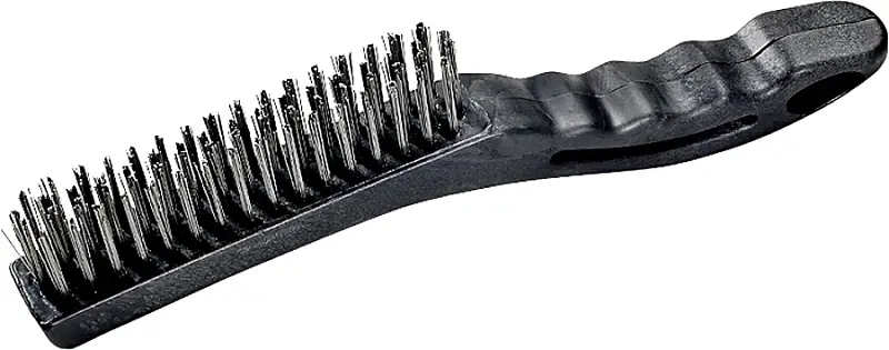 Sj3134 Plastic Shoe Handle Wire Brush With Steel Bristles For Heavy-duty Cleaning