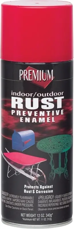 Rp1005 Rust Prevent Spray Paint, 12 Ounce, Bright Red For Interior & Exterior Use