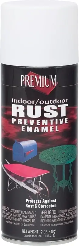 Rp1014 Satin White Rust Preventive Spray Paint, 12 Ounce Aerosol Can