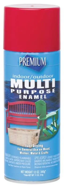 Multi-purpose Spray Paint, 12 Oz Aerosol Can, Gloss Bright Red