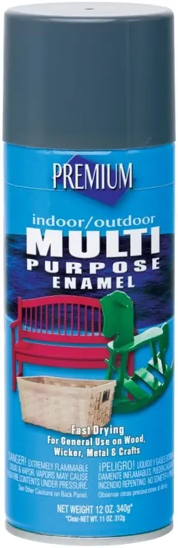 Multi-purpose Spray Paint, Gloss Battle Gray, 12 Ounce Aerosol Can